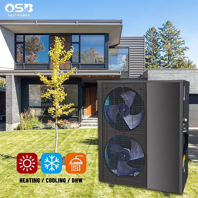 Central Heating Cooling DHW R290 DC Inverter Heat Pump for Domestic Hotel Use